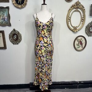 Untitled in Motion Floral Midi Slip Dress Sleeveless Size XS